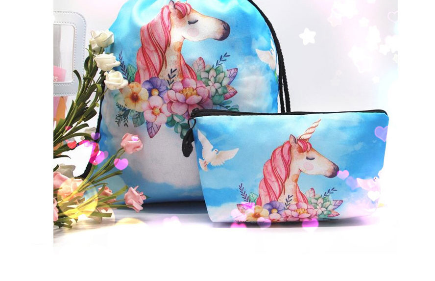 Fashion Multiple Unicorns Unicorn Print Drawstring Storage Bag,Home storage