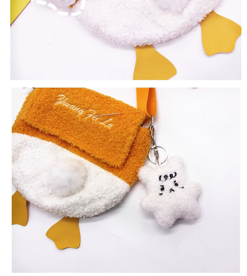 Fashion Tricky Bear White Pendant Plush Bear Keychain,Household goods