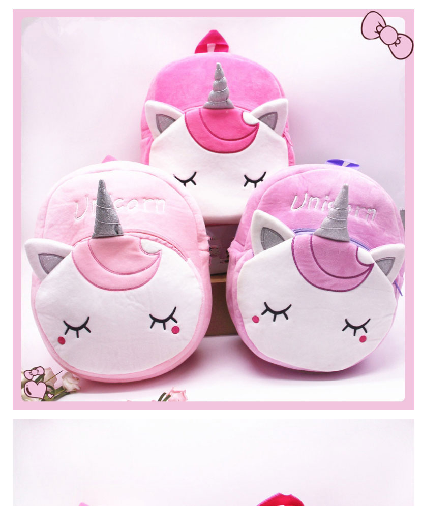 Fashion Pink Unicorn Plush Cartoon Backpack,Backpack