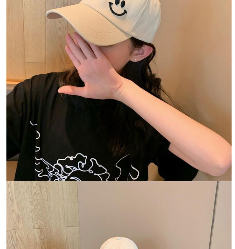 Fashion 【black】new Smile Baseball Cap Smiley Embroidered Baseball Cap,Baseball Caps