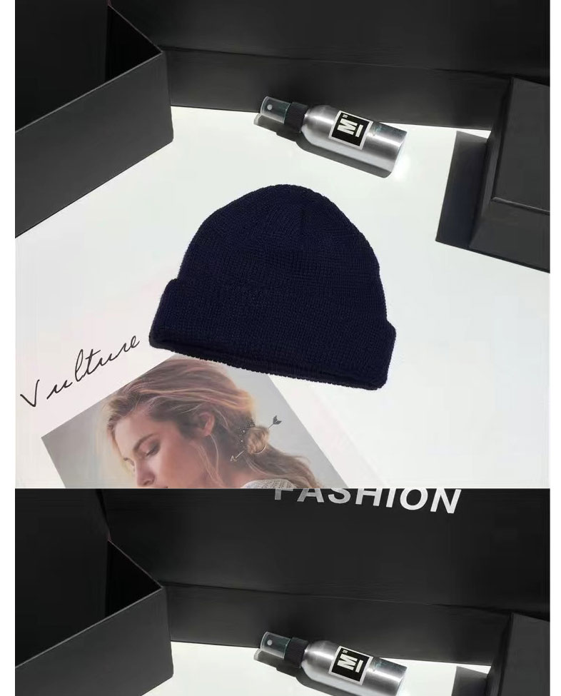 Fashion 【navy Blue】 Dome Knitted Wool Toe Cap,Beanies&Others