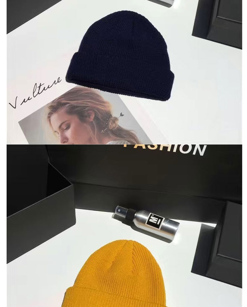 Fashion 【navy Blue】 Dome Knitted Wool Toe Cap,Beanies&Others
