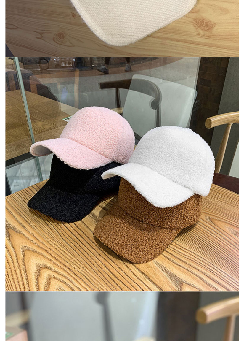 Fashion Light Board Lamb Cashmere【khaki】 Plain Lamb Wool Baseball Cap,Baseball Caps