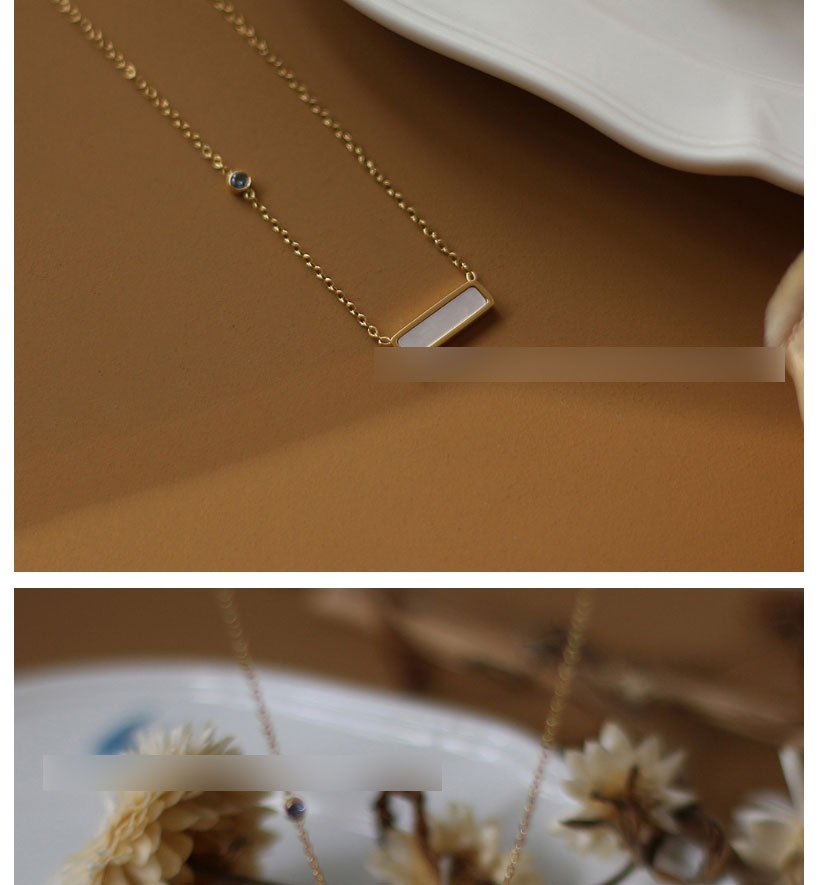 Fashion Gold Color Titanium Steel Shell Long Geometric Necklace,Necklaces