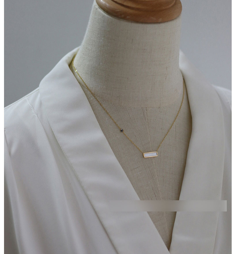Fashion Gold Color Titanium Steel Shell Long Geometric Necklace,Necklaces
