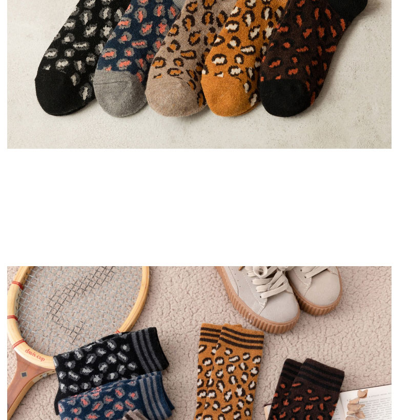 Fashion Black Wool Print Thick Socks,Fashion Socks