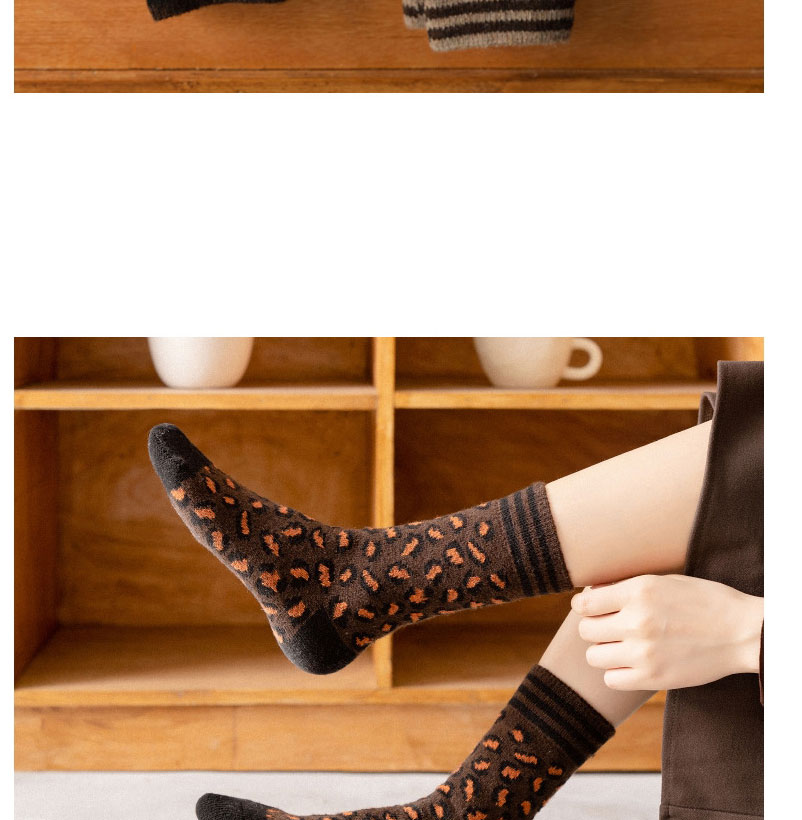 Fashion Coffee Wool Print Thick Socks,Fashion Socks