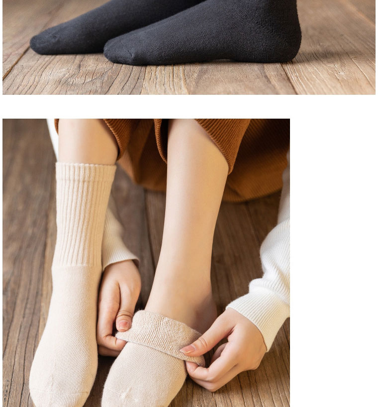 Fashion Khaki Bear Embroidered Thick Tube Socks,Fashion Socks