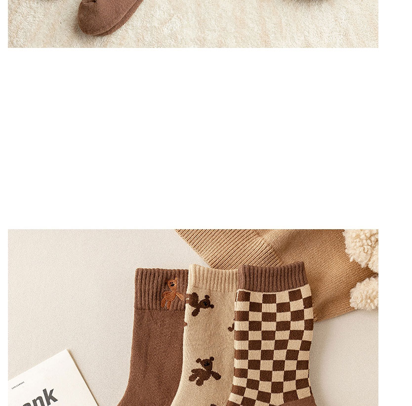 Fashion Checkered Check Embroidered Cotton Tube Socks,Fashion Socks