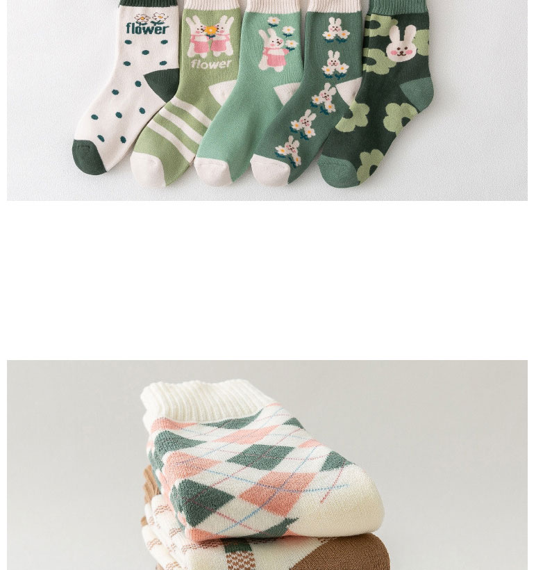 Fashion Pink Flower Cotton Geometric Print Cotton Socks,Fashion Socks