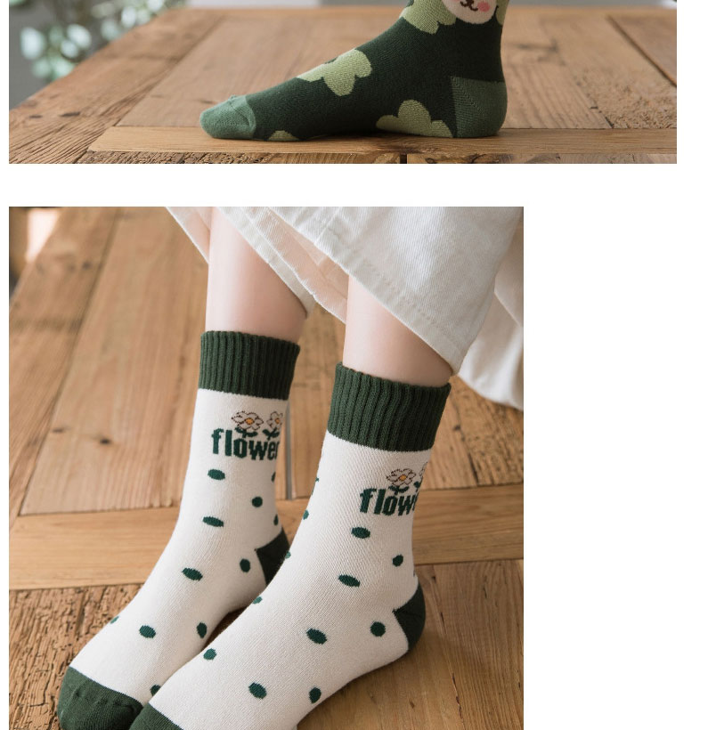 Fashion Polka Dot Flower Cotton Geometric Print Cotton Socks,Fashion Socks