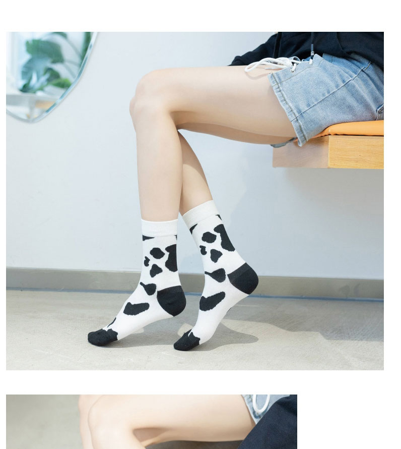 Fashion Long-haired Girl Cotton Geometric Print Cotton Socks,Fashion Socks