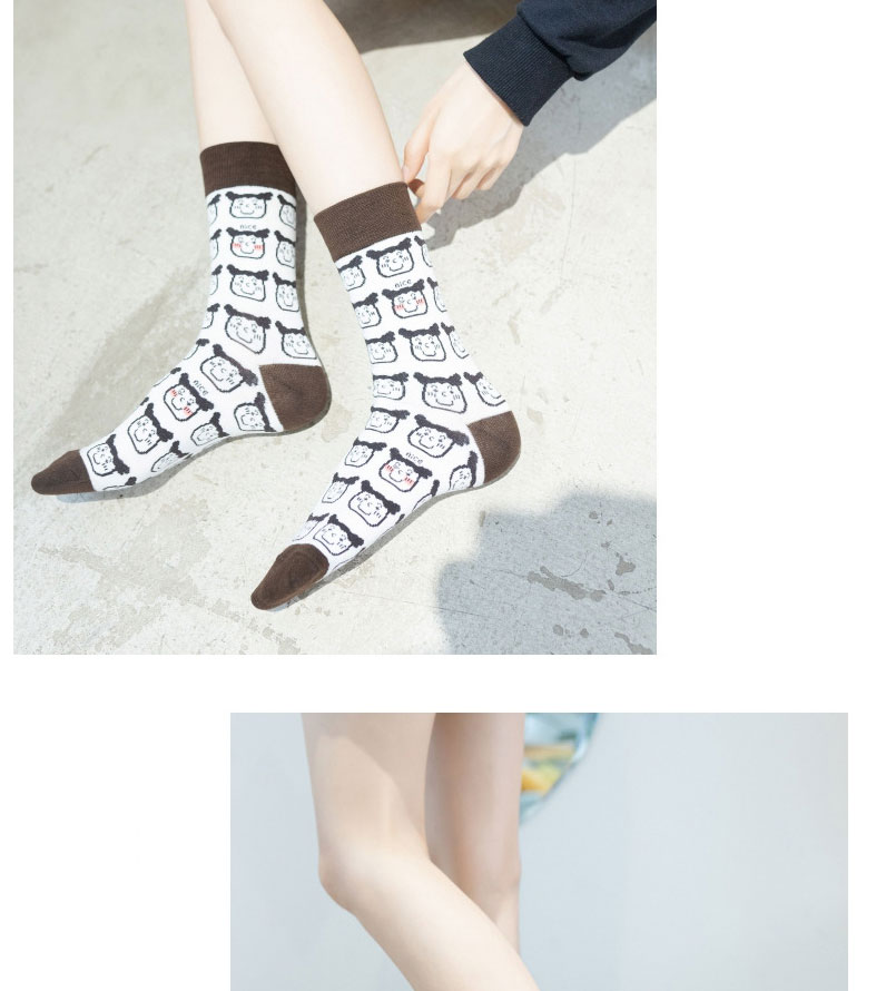 Fashion Plaque Cotton Geometric Print Cotton Socks,Fashion Socks