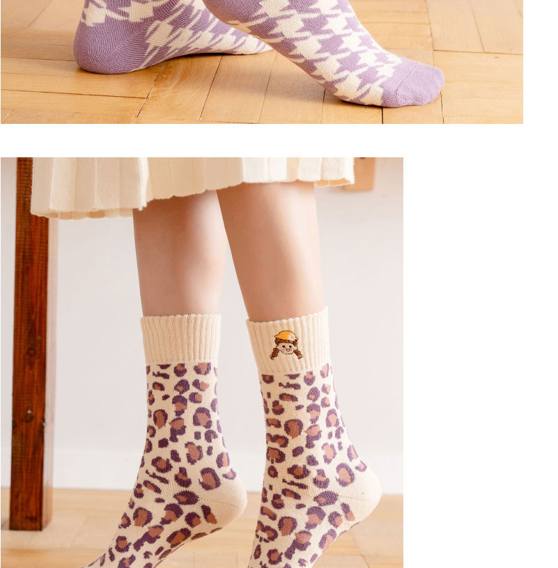 Fashion Floret Cotton Geometric Print Cotton Socks,Fashion Socks