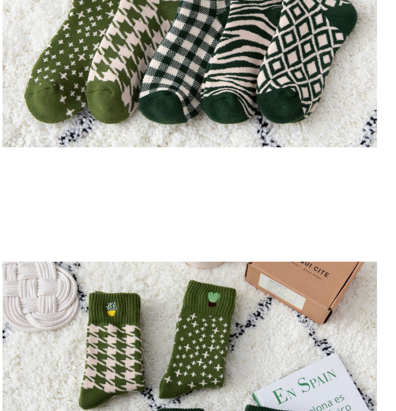 Fashion Checkered Cotton Geometric Print Cotton Socks,Fashion Socks