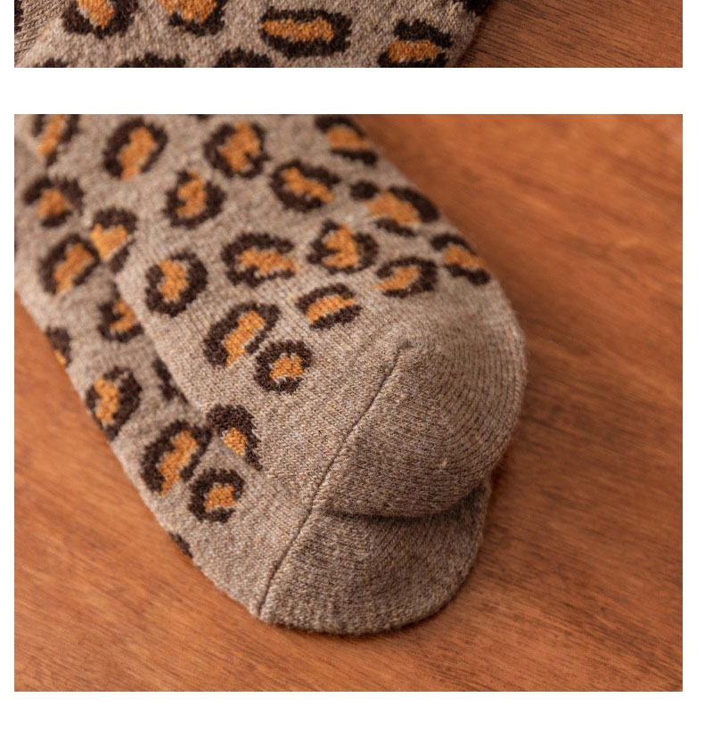Fashion Black Leopard Print Thick Socks,Fashion Socks