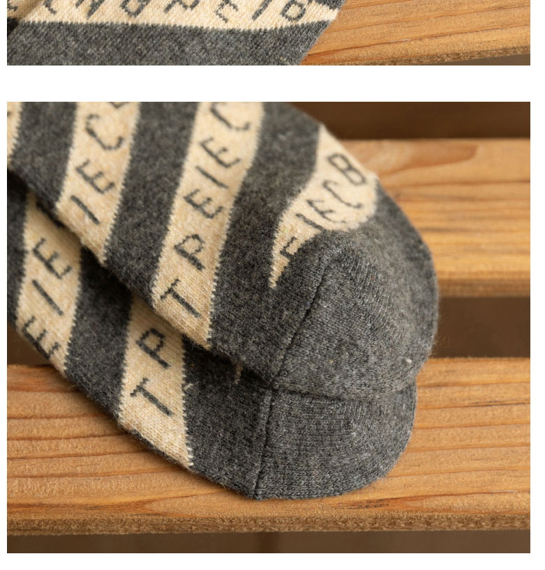 Fashion Navy Letter Print Wool Socks,Fashion Socks