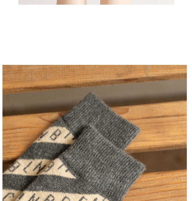 Fashion Navy Letter Print Wool Socks,Fashion Socks
