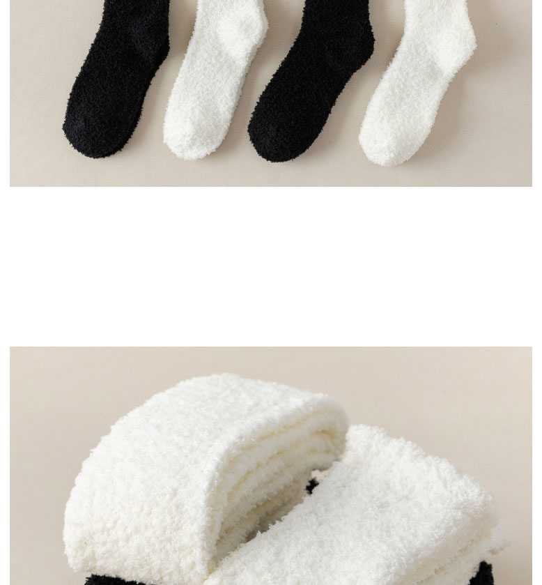 Fashion Medium Tube White Coral Fleece Plus Fleece Calf Socks,Fashion Socks