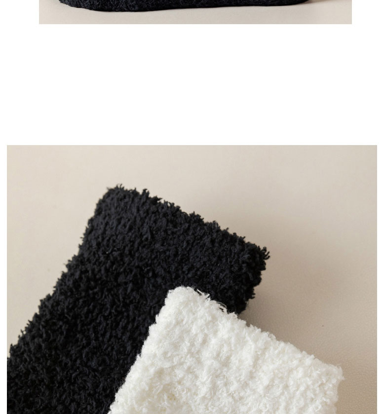 Fashion Medium Tube White Coral Fleece Plus Fleece Calf Socks,Fashion Socks