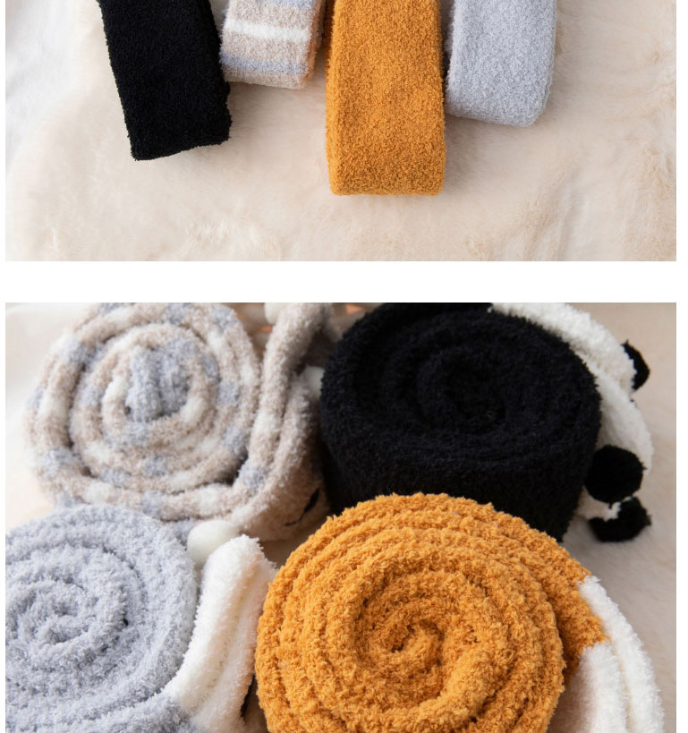 Fashion Khaki Coral Fleece High Tube Over-the-knee Socks,Fashion Socks