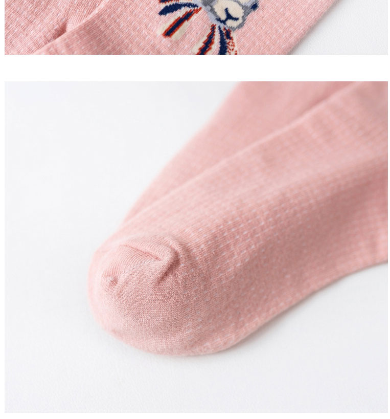 Fashion Pink Cartoon Rabbit Embroidered Tube Socks,Fashion Socks