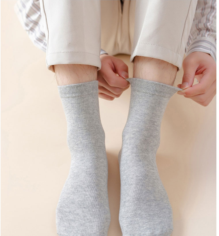Fashion Dark Gray Cotton Knitted Tube Socks,Fashion Socks