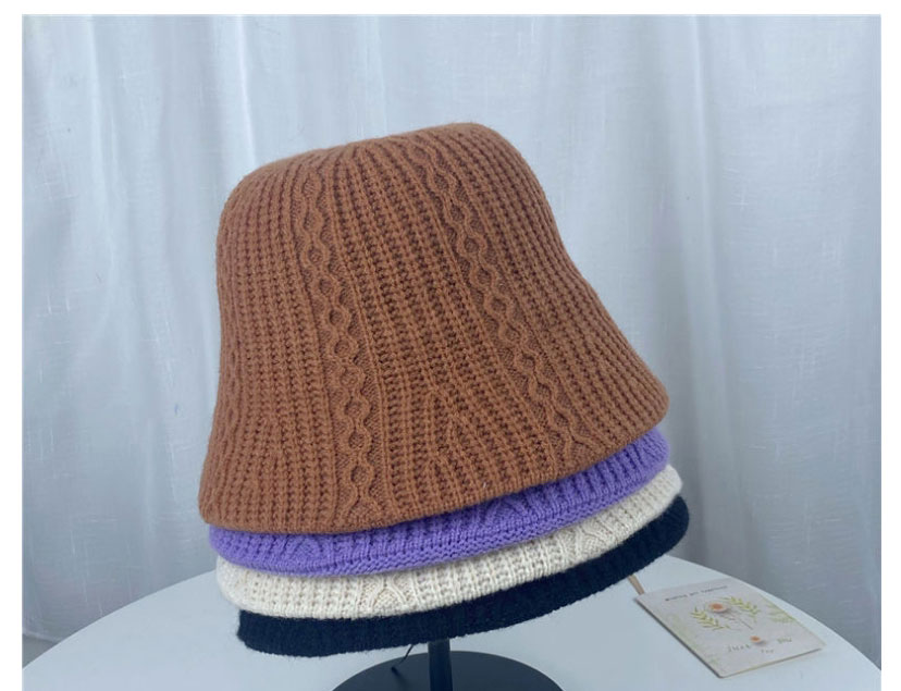 Fashion 【violet】 Knitted Woolen Fisherman Hat,Beanies&Others