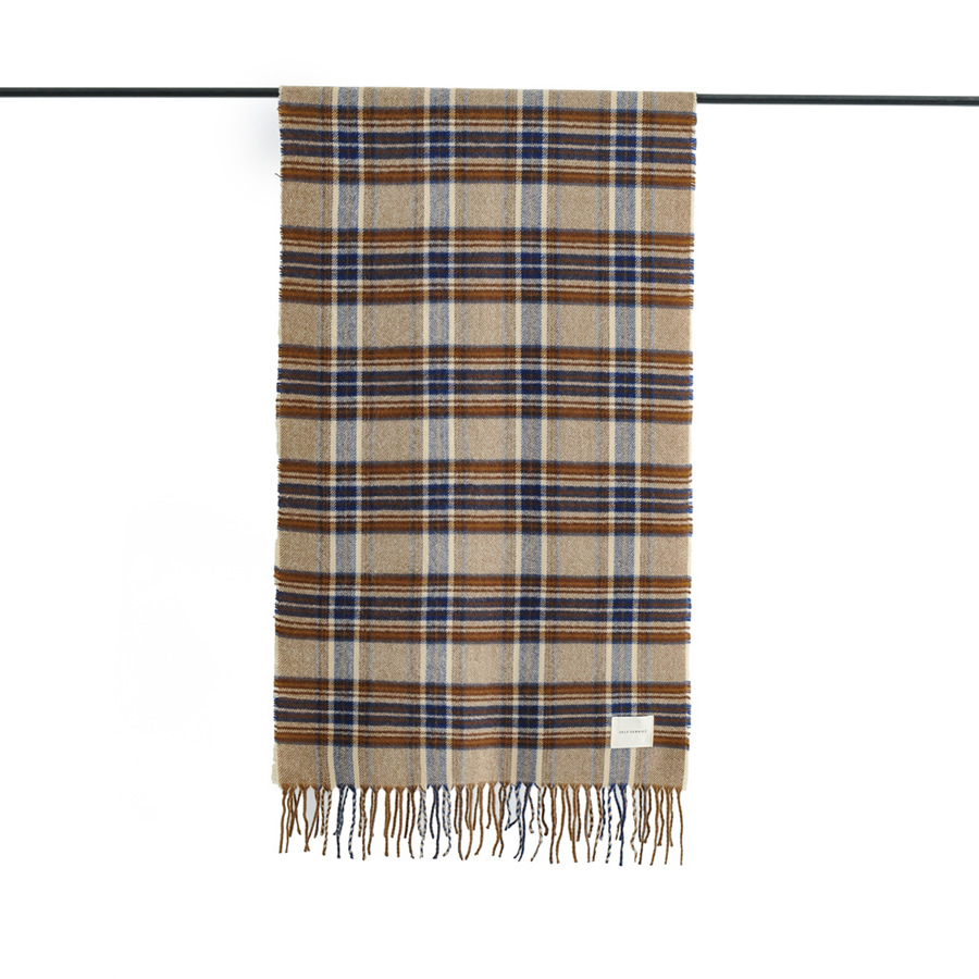 Fashion Color Cashmere Plaid Fringed Scarf,knitting Wool Scaves