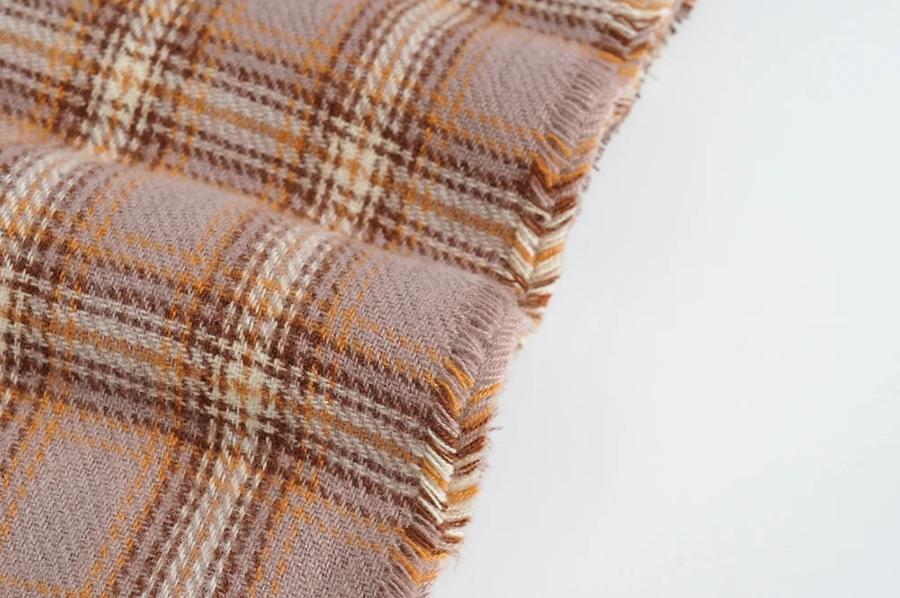 Fashion Apricot Cashmere Plaid Shawl,knitting Wool Scaves