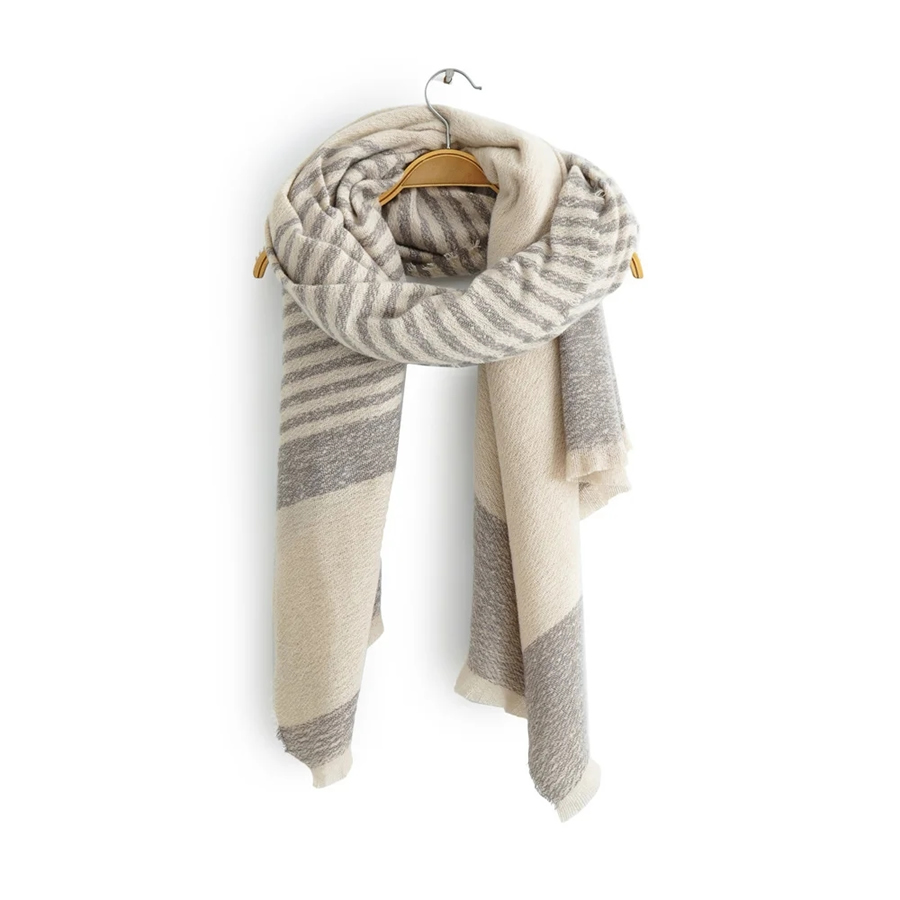 Fashion Color Cashmere Striped Scarf,knitting Wool Scaves