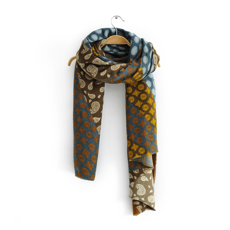 Fashion Color Pattern Printed Cashmere Scarf,knitting Wool Scaves