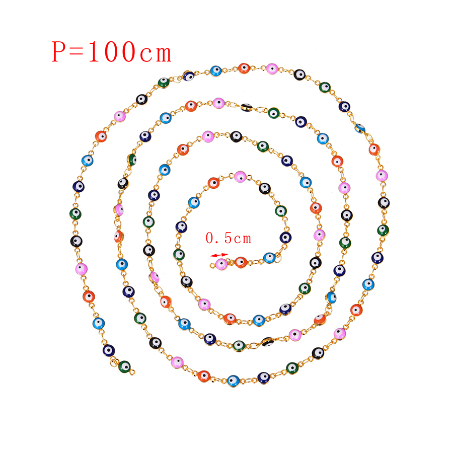 Fashion Color-2 Copper Dripping Eye Chain Accessories (100cm),Jewelry Findings & Components
