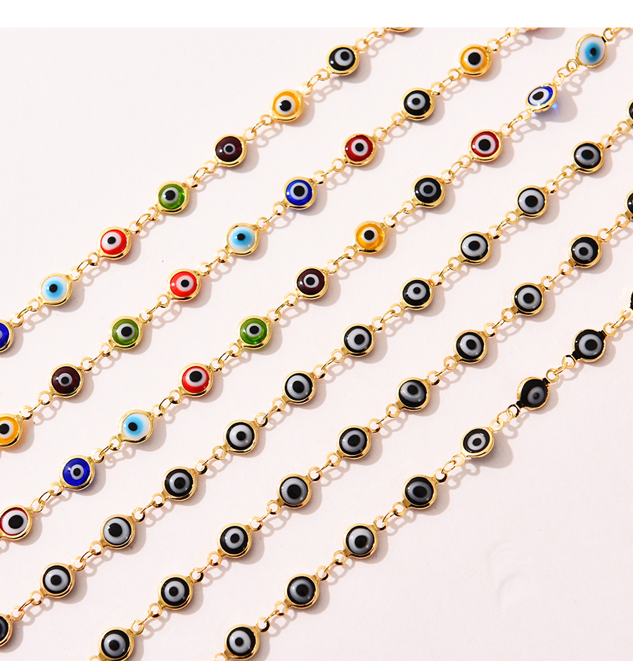 Fashion Color Copper Dripping Eye Chain Accessories (100cm),Jewelry Findings & Components