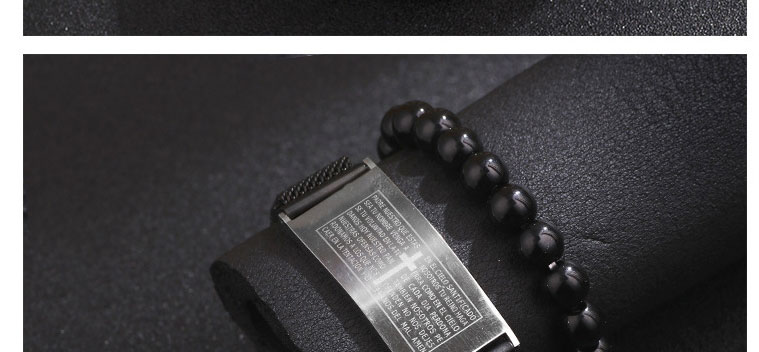 Fashion Black Color Stainless Steel Cross Magnetic Bracelet,Bracelets