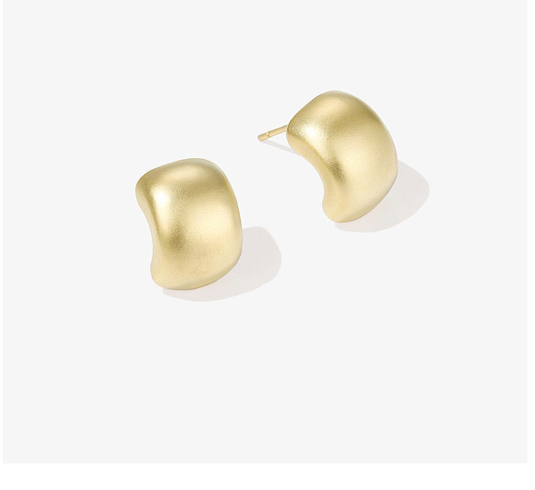 Fashion Gold Color Metal Curved Earrings,Earrings