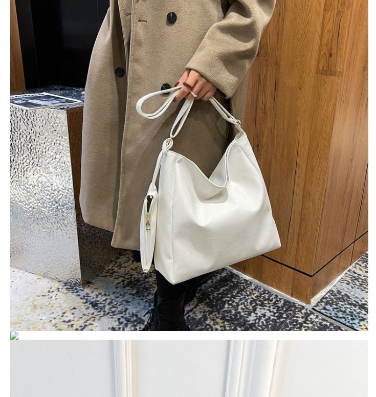 Fashion Long Shoulder Strap White Large Capacity Soft Leather Shoulder Bag,Messenger bags