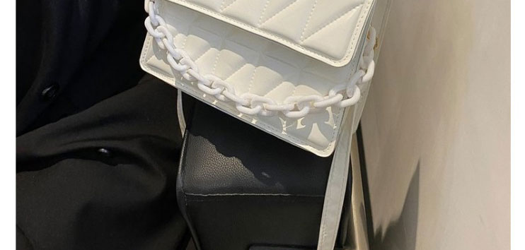 Fashion Black Solid Color Embossed Diamond Crossbody Bag,Shoulder bags