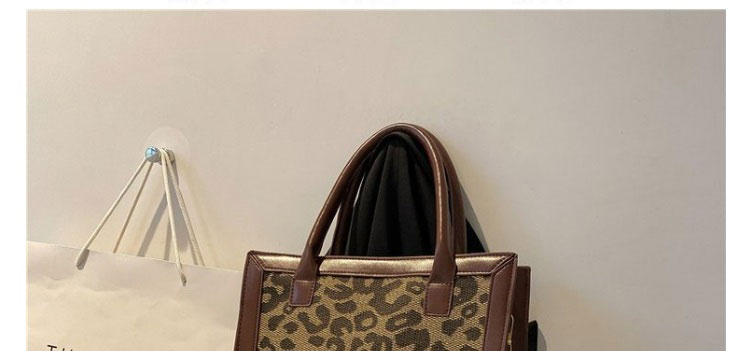 Fashion Brown Large-capacity Leopard-print Crossbody Bag,Shoulder bags