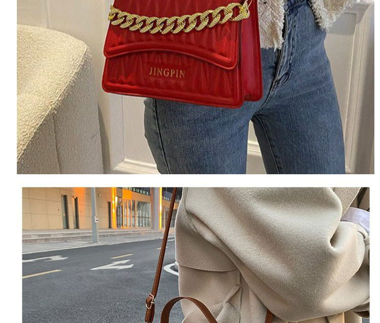 Fashion Black Lingge Chain Portable Messenger Bag,Shoulder bags