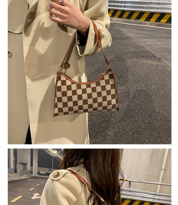 Fashion Checkerboard Black Pu Checkerboard Shoulder Bag,Messenger bags