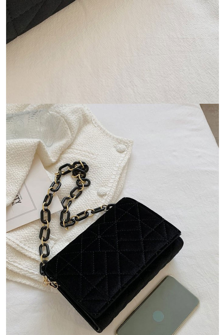 Fashion Black Golden Velvet Embroidery Thread Diagonal Bag,Shoulder bags