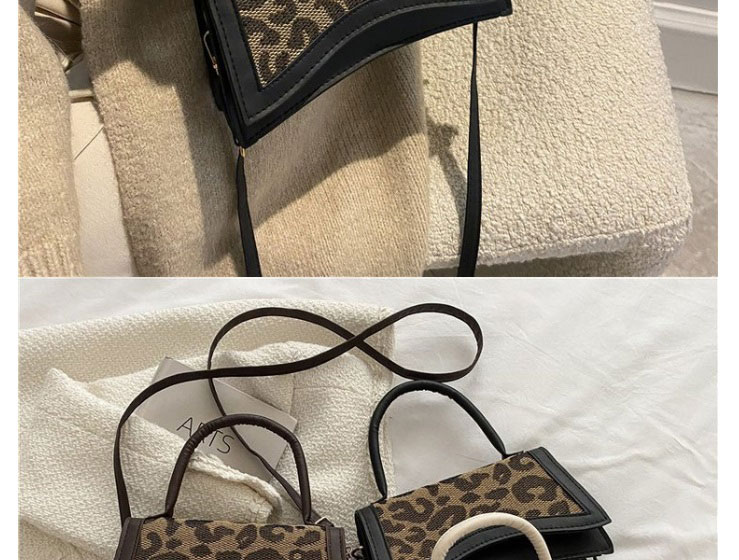 Fashion Brown Pu Leopard Stitching Crossbody Bag,Shoulder bags