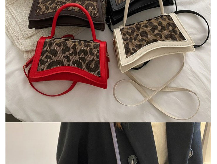 Fashion Brown Pu Leopard Stitching Crossbody Bag,Shoulder bags