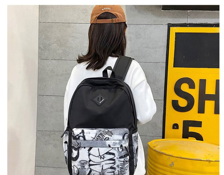 Fashion 3# Nylon Print Backpack,Backpack