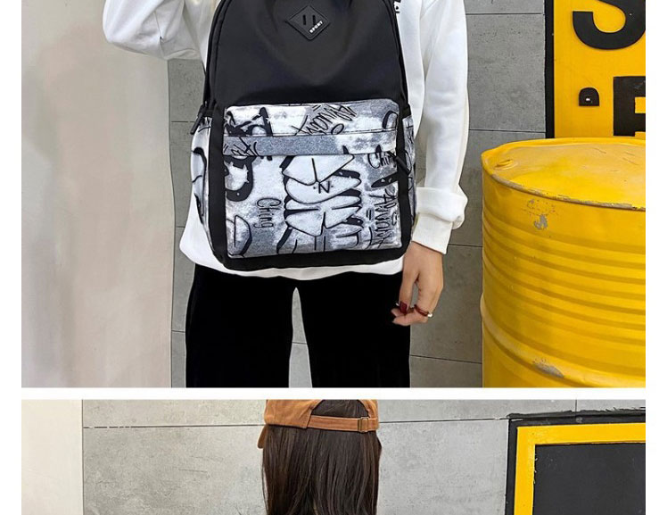 Fashion 4# Nylon Print Backpack,Backpack