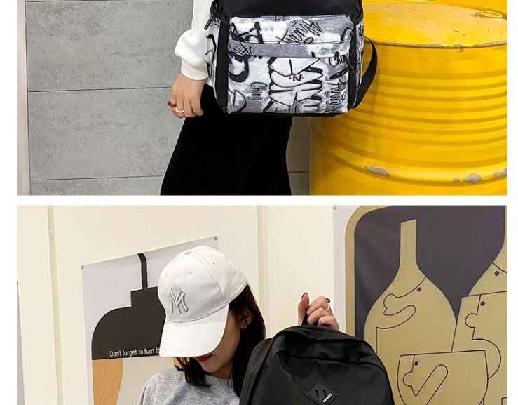 Fashion 4# Nylon Print Backpack,Backpack