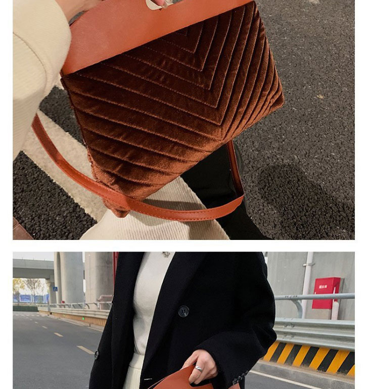 Fashion Brown Plush Velvet Clutch,Handbags
