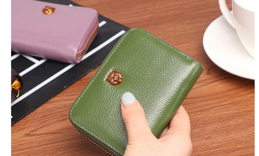 Fashion Smiley Taro Purple Zipper Multi-position Card Holder Coin Purse,Wallet