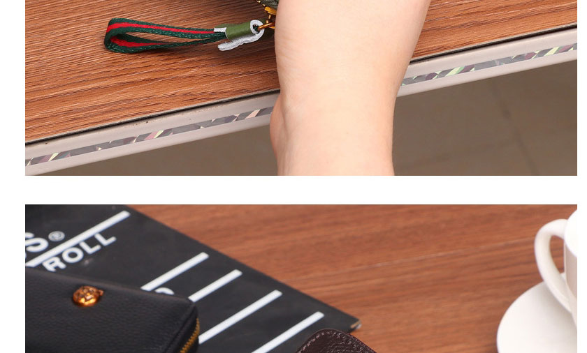 Fashion Coffee Zipper Multi-position Card Holder Coin Purse,Wallet
